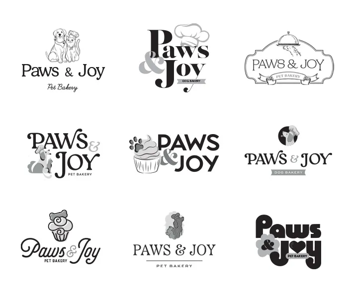 Paws & Joy - Custom Logo Design Concepts 2