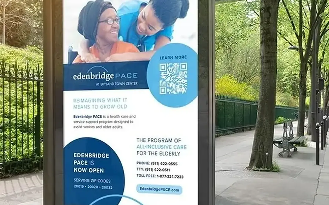 Edenbridge PACE outdoor advertisement announcing its opening