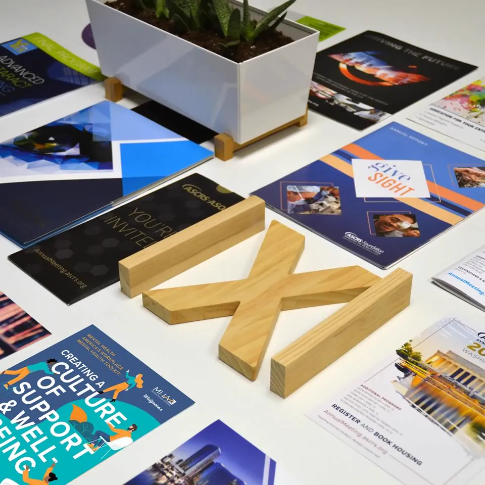 Discovery session with printed brand materials